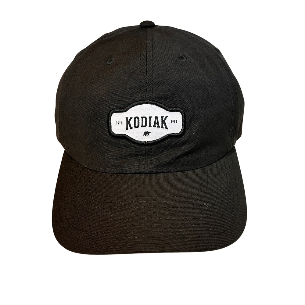 Richardson‎ 262 Kodiak Baseball Cap OSFM Black Cotton Snapback Embroidered Patch